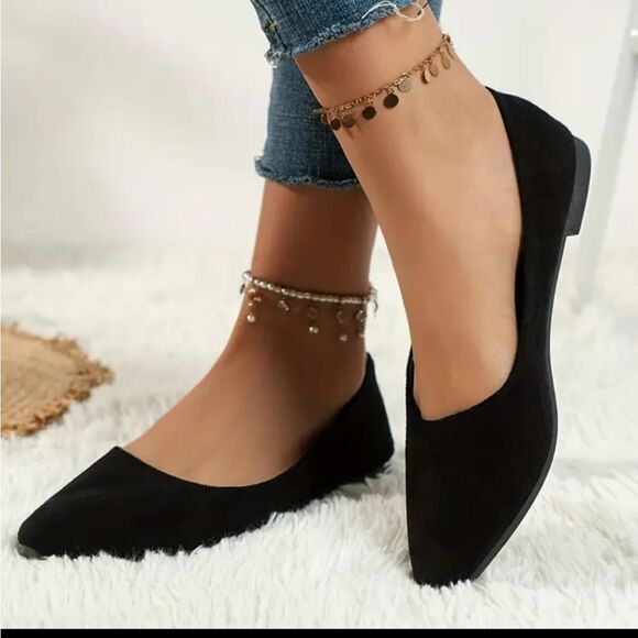 BRAND NEW A.NEW DAY FAUX SUEDE POINTED TOE WOMEN"S FLAT SHOE - Picture 15 of 15